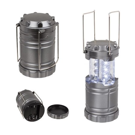 Campinglampe Lanterne / Teltlampe - Lampe til camping grå