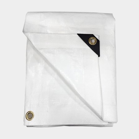 Plane Qvarken Classic, verstärkt, 250 g / m², weiß, 5 x 7 Meter - Boot