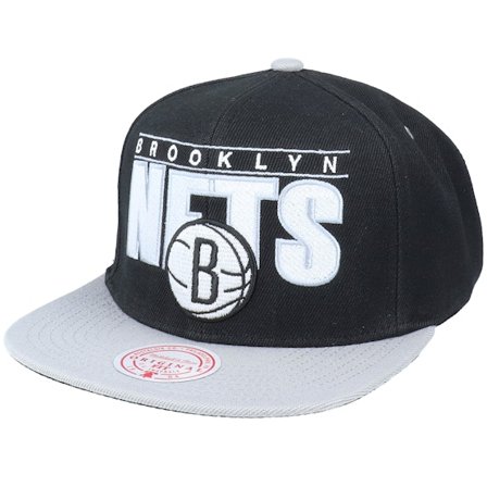 Mitchell & Ness - NBA Schwarz snapback Cap - Brooklyn Nets Billboard Classic Black/Grey Snapback @ Hatstore