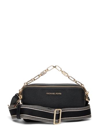 Sm Dbl Zp Camra Chn Xbody Bags Crossbody Bags Svart Michael Kors*Betinget Tilbud