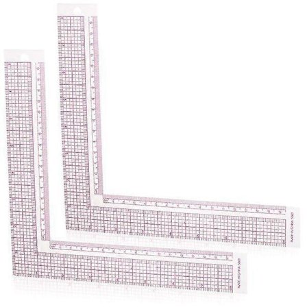 2 st sömnadslinjaler L vinkel linjal sömnadsmätningslinjal skräddarlinjal