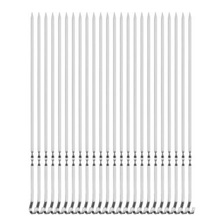 [NT] Litteät kabob-vartaat ripustuskoukulla, tukevat pitkät grillivartaat BBQ-lihalle, 25 kpl