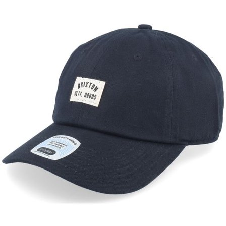 Brixton - Svart unconstructed Keps - Woodburn lack Vintage Wash Dad Cap @ Hatstore