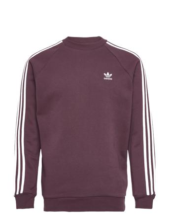 Adicolor Classics 3-Stripes Crew Sweatshirt Sweatshirt Trøje Burgundy Adidas Originals