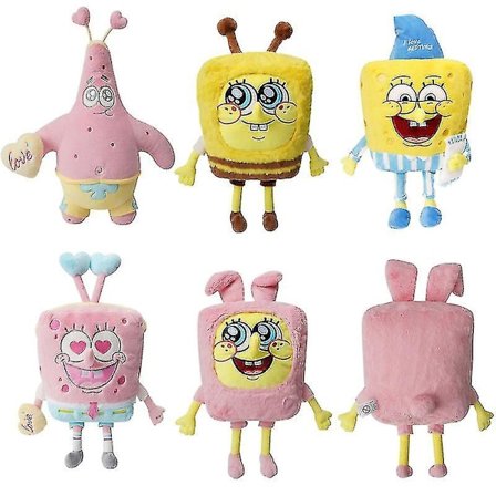 SvampeBob Firkant Pink Kanindukke 30cm Pigelegetøj Patrick