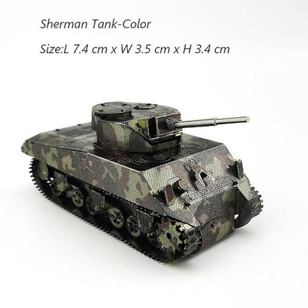 3D Metallpuslesett DIY Håndlaget Berømt Tank Militærserie Tiger Tanks T-34 Js-2 M1a1 Tankmodell Samle Puslespill