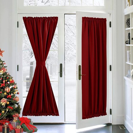 Ranskalainen ovikorttiini - Burgundinpunainen paneelivarjo