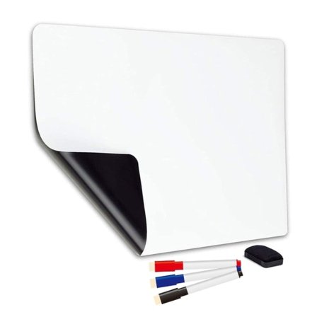 Magnetisk whiteboard-ark med suddgummarkörer för kylskåpsinköpslista null - 3