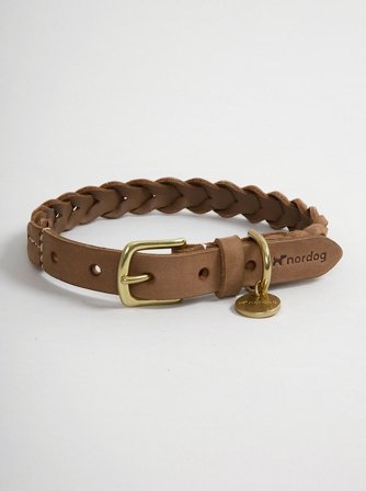 nordog Hugo flettet Halsbånd Nougat S, Tøj & Bolig, Tilbehør Til Kæledyr, Halsbånd & Seler