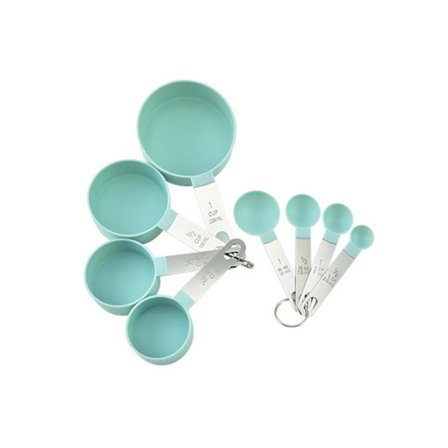 Mittaussarjat ja -lusikat, 8 osainen pinoava ruostumattomasta teräksestä valmistettu kahva Tarkka ruokalusikallinen kuivien ja nesteiden ainesosien 