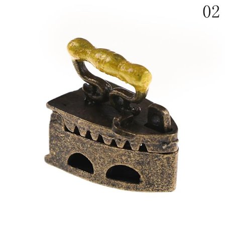 Dockskåp Rumsmodell Mini Gammal Miniatyr Järnkläder Verktyg