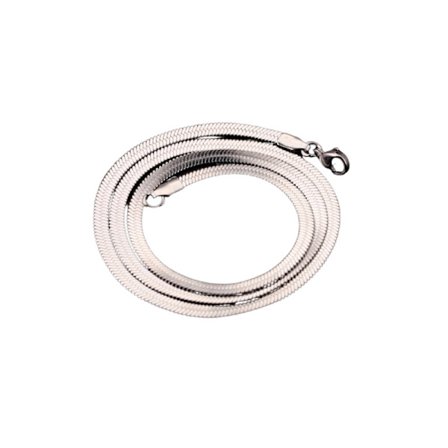 Platt ormkedja halsband, 5mm kedja i rostfritt stål