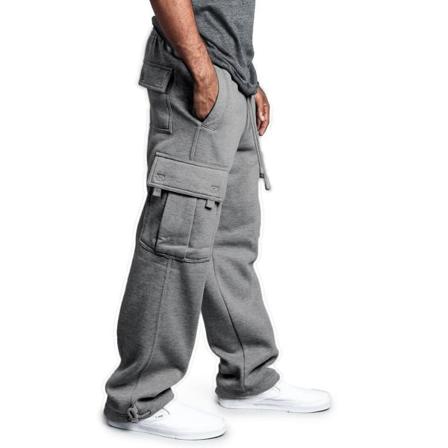 Herre Sportbukser Træningsbukser Joggingbukser Plus Size S-4XL Grå L