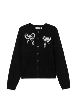 Carin Wester Cardigan med rosetter EBBIS Stickat Svart S