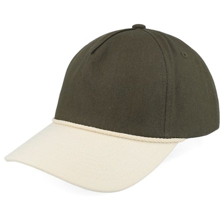 Equip - Grønn adjustable Caps - Blank Rope Golfer Olive/Stone A-Frame Adjustable @ Hatstore