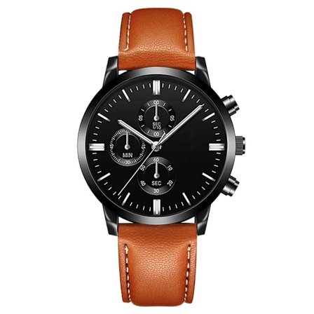 Nyt Herre-ur Tyndt Sort & Sølv Business Ur Læderrem Kvarts 2024