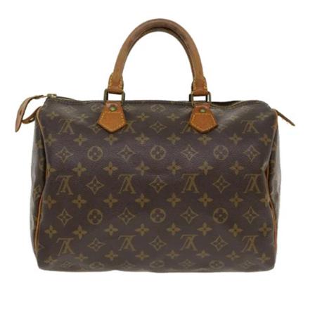 Louis Vuitton Vintage, Pre-owned Speedy 30 Monogram Handbag Bruin, Dames, Maat:ONE Size,leather