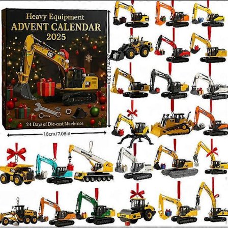 Brandman John Deere Billie Eilish Jul Adventskalender Akrylhänge, Blind Box Juldekoration Grävmaskin serie blind box 26*18*3CM
