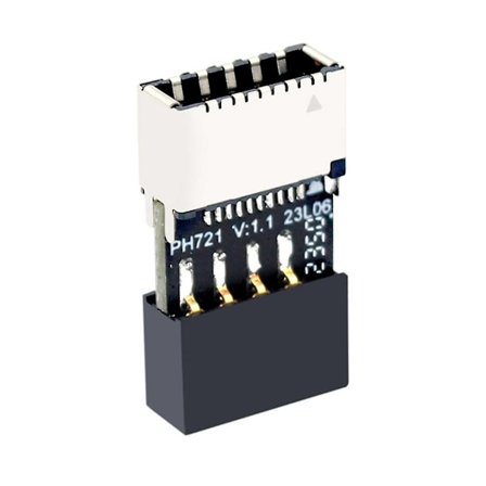 Moderkort USB2.0 9Pin till TYPE-E Hona Adapter Chassi TYPE-C Uttag 9-Pin USB 2.0 Förlängningskort-WELLNGS