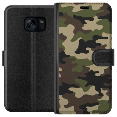 Samsung Galaxy S7 Tegnebogsetui Skov camo