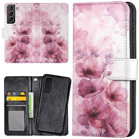 Samsung Galaxy S21 Plus - Plånboksfodral/Skal Flowers