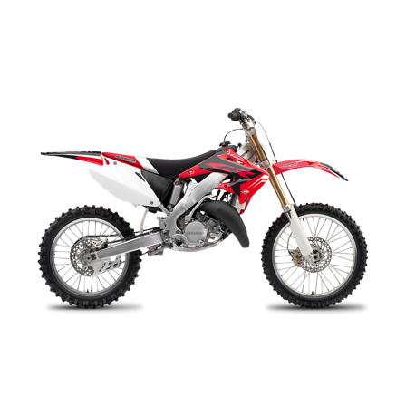 Kit Adesivi Completo Blackbird Dream 4 con Coprisella Rosso-Bianco-Nero - Honda CR 125R 2002-2007