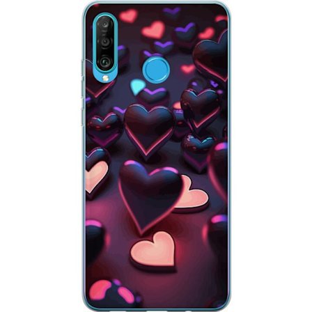Kompatibelt Mobildeksel til Huawei Huawei P30 lite Midnattshjerter