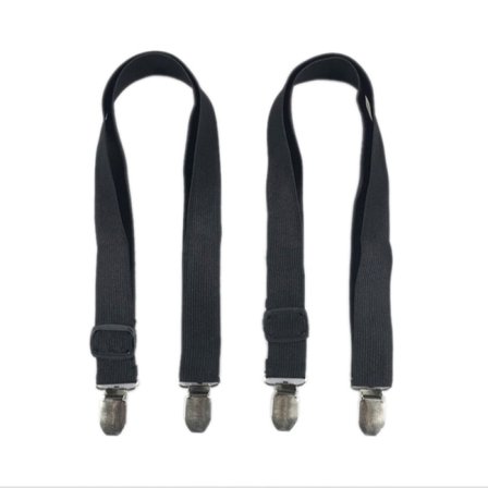 IC 2 stk Justerbar Elastisk Lagen Klip Cover Hjørner Ho Sort