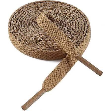 Platta Skosnören 8mm Breda Skosnören för Sneakers Premium Träningsskosnören Ersättning för Atletiska Sportskosnören Tan