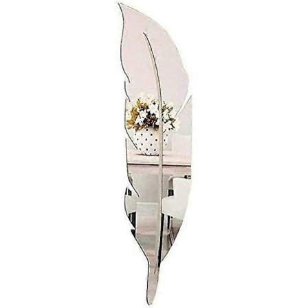 Fjäder Seinäpeili, 3D Akryyli Peili Fjäder Seinätarrat Moderni Kodin Sisustus Irrotettavat Taidetarrat Olohuoneeseen Makuuhuoneeseen Kylpyhuoneeseen 