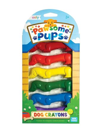 Ooly Crayons 6 Pcs - Pawsome Pups - Red - ONE SIZE