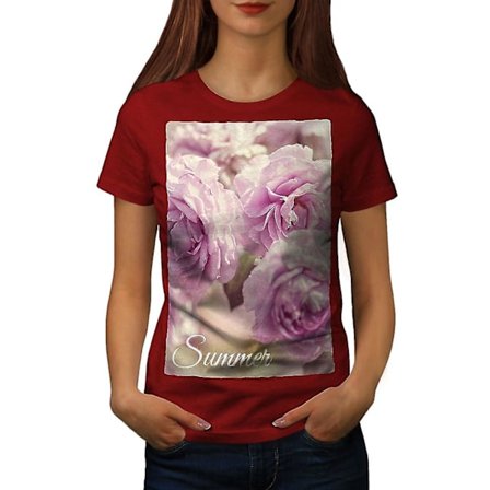 Sommar Rose Flower Dam Röd-skjorta