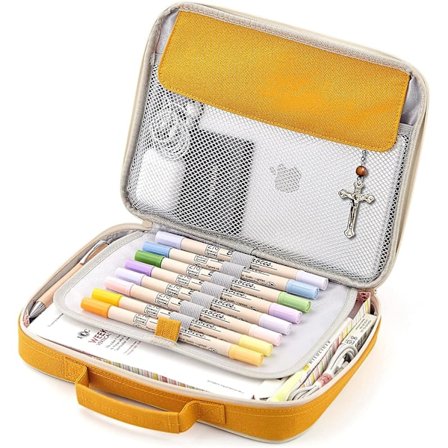 Bibelveske For Kvinner, Bibelomslag For Menn Multifunksjonell Skriveartikkel Glidelås Blyant Ipad Veske 11 Tommer Blyantposer Planlegger Tilbehør For 