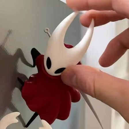 Hollow Knight spel periferikylskåpsmagnet samlarobjekt souvenirgåva röd