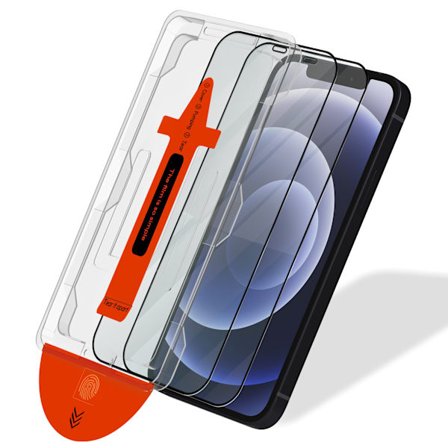 2-PACK Iphone 12 Näytönsuoja - Karkaistu Lasi | [Automaattinen Asennus] - Kuplaton