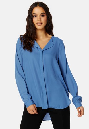 VILA Lucy L/S Shirt Federal Blue Klær