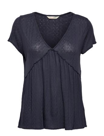 Estella Ss Top Blouses Short-sleeved Sininen ODD MOLLY