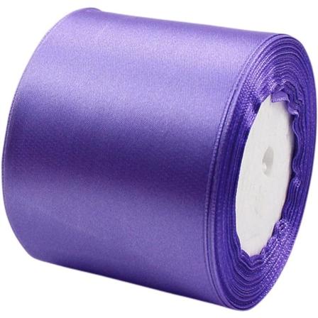 Lilla blå satengbånd 75mm X 22m, gavebånd, sybånd, silkesatengbånd til bryllupsdekorasjon, hjemmedekorhåndverk, festkake, kakeinnpakning, Bo