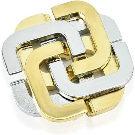 Hjernetræningspuslespil, Firkløver IQ-puslespil Lås op Legetøj Metal 3D Lås op Sammenflettet puslespil Voksen Børn Uddannelseslegetøj