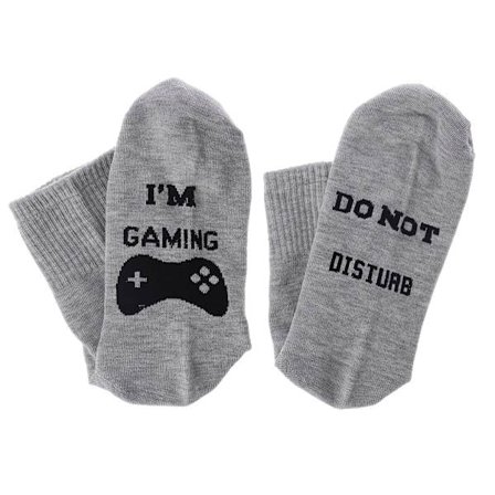 Kvinder Mænd Unisex Vinter Bomuld Lange Ankelstrømper Funny Words Bottom Gamer Lover G