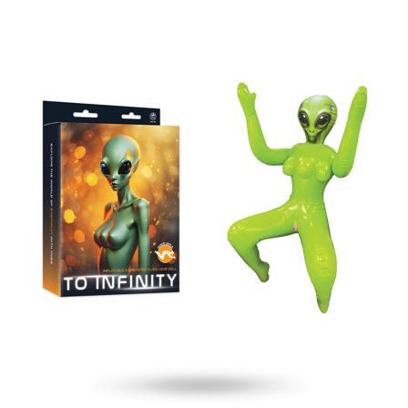 Inflatable 3 breasted Alien Love Doll - Green - Vuxen.dk: For ham