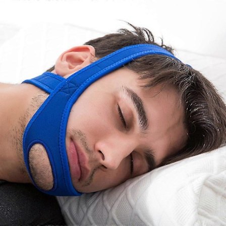 Justerbar Anti Snore Stop Snoring Hakrem för Sömn