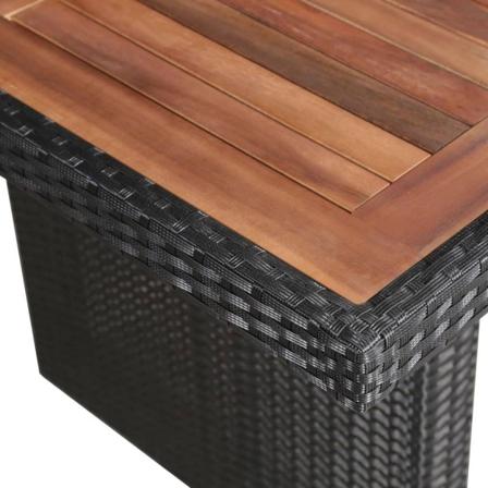 Vidaxl Trädgårdsbord 240x90x74 Cm Konstrotting Och Massivt Akaci Brun