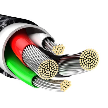 Baseus Tungsten Gold Cable USB til iP 2,4A 2m (svart)