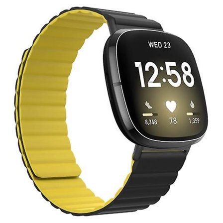 För Fitbit Versa 3 / Sense Universal Magnetic Silicone Watch Band