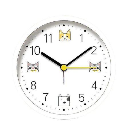 Herätyskello 4,5 tuumaa, paristokäyttöinen äänetön pieni pöytäkello yövalolla, pöytäkello yöpöydälle makuuhuoneeseen A906-1285