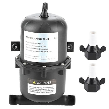 Trykbeholder Vandpumpe Flow Control 0,75 L 125PSI Vandtæt til Marine RV Båd