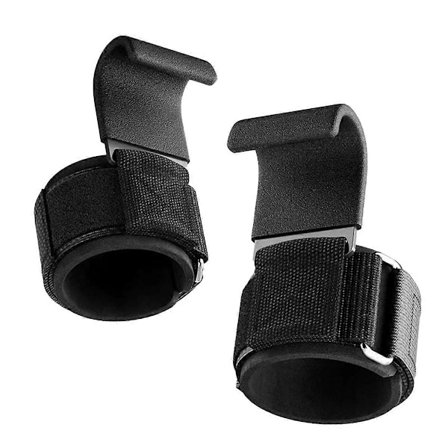 2 stk. Løftekrok Power Hook Håndleddsreim Sklisikker Hard Pull Hook Pull-Up Håndreim Grep Håndleddsreim Stil:B