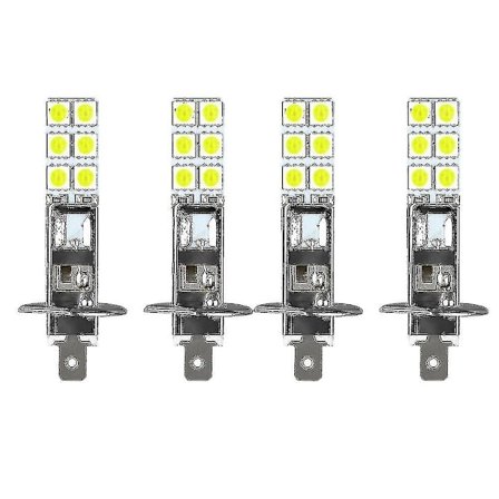 Päivitetyt 4-osaiset H1 6000k erittäin valkoiset 80W LED-ajovalot, yhteensopivat sumuvalojen kanssa