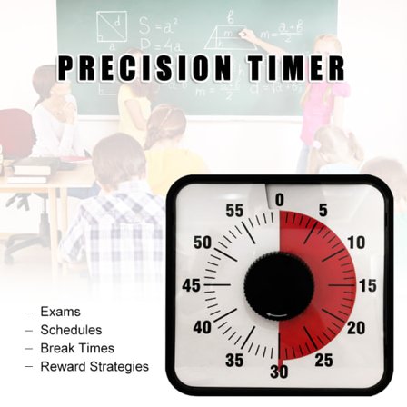 [NT] Visuell Timer 60 Minuter Timing Set Ställbart Ben Stativ Nedräkningstimer